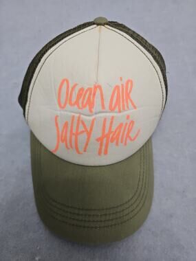 Billa Bong Ocean Air Salty Hair Olive Green Foam Mesh SnapBack Cap Hat